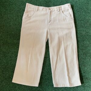 Royal Robbins Light Cream Cotton Capri Mid-calf Hiking Pants, Size 8, EUC